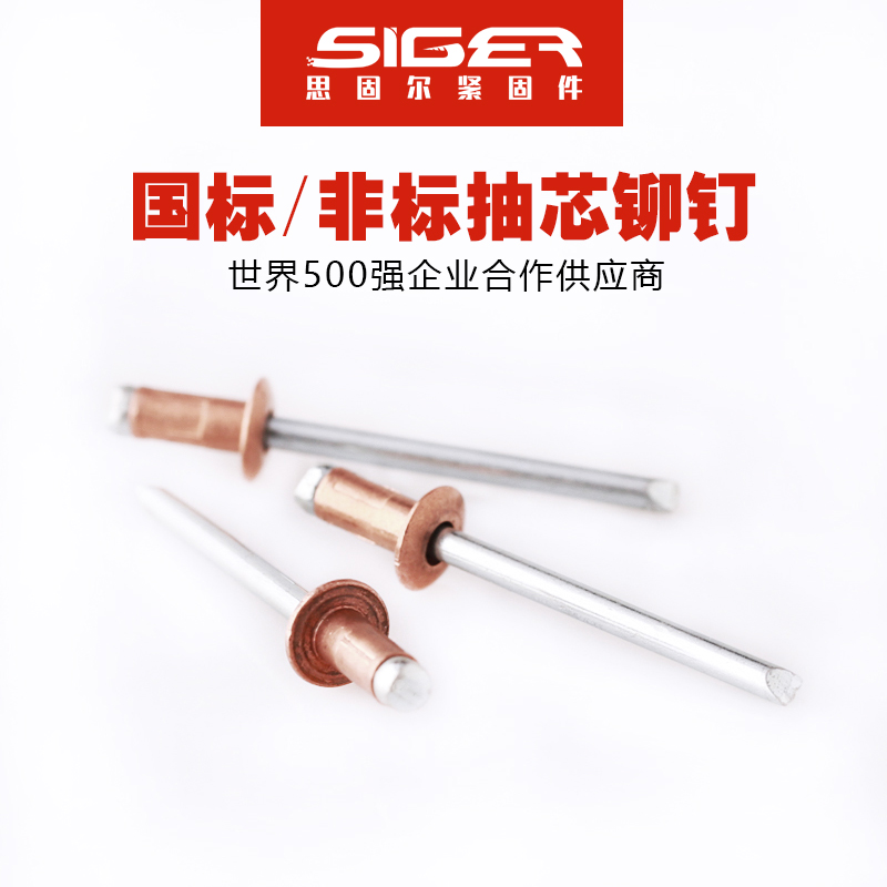 開口型圓頭銅抽芯鉚釘